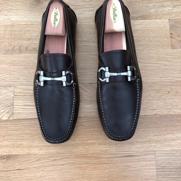 Salvatore Ferragamo Parigi Leather Gancini Driver - Picture 2 of 7